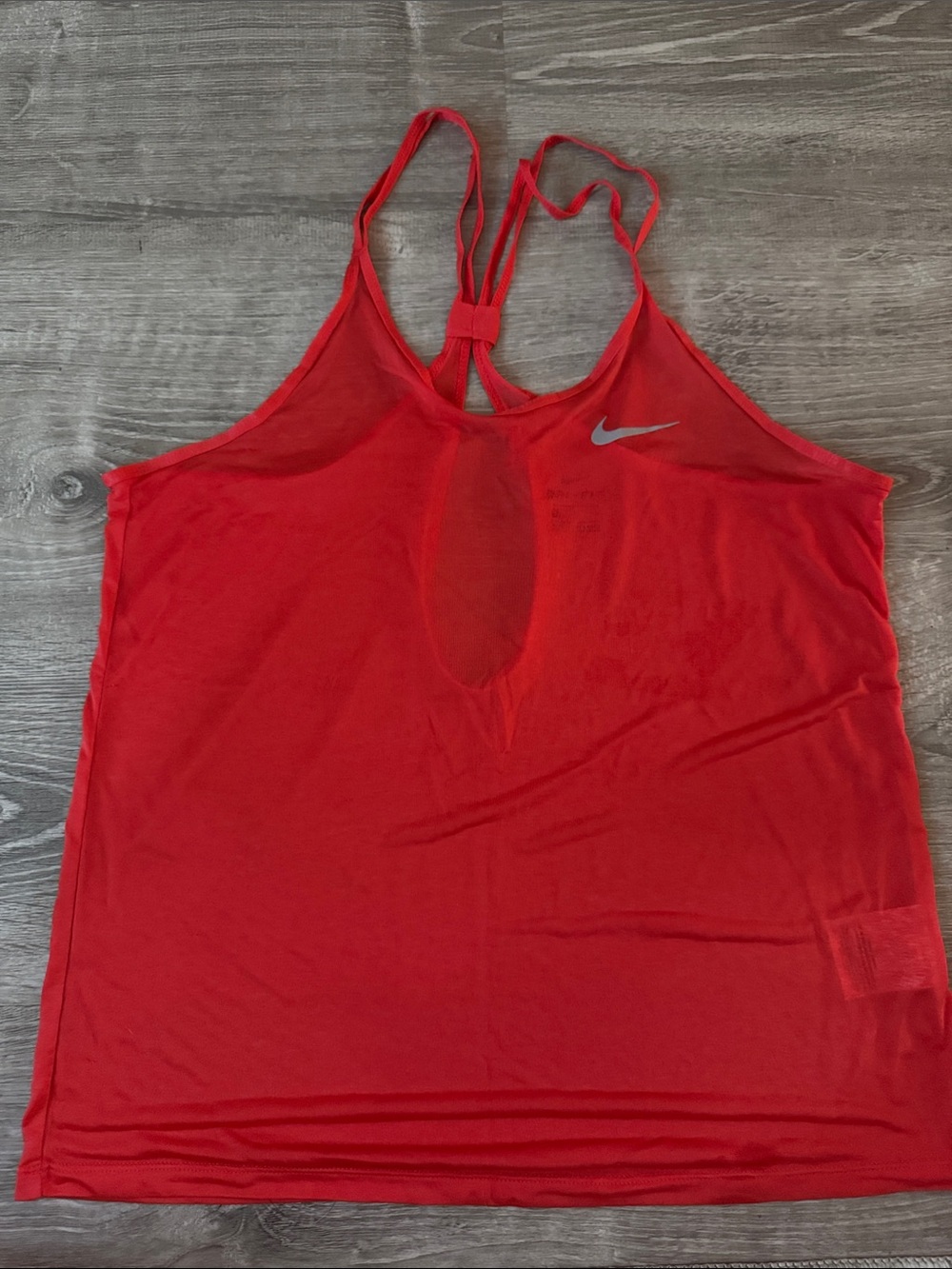 Nike Red Women's Strappy Keyhole Tank Top
